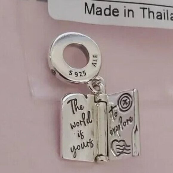 AUTHENTIC PANDORA STERLING SILVER Openable Passport Dangle Charm 792680C01 - Picture 5 of 9